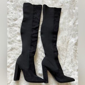 Black Steve Madden Knee High Boots